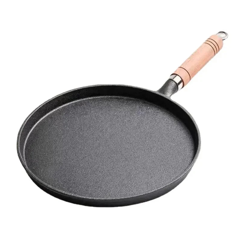 Cast Iron Frying Pan Uncoated Nonstick Egg Pancake Crepe Maker