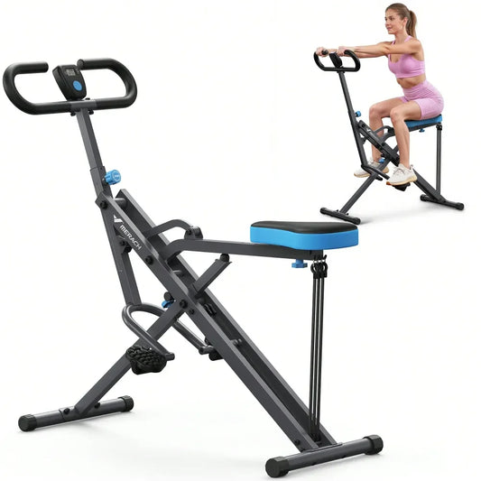 2 In 1 Squat And Rowing Machine Foldable Glute Trainer