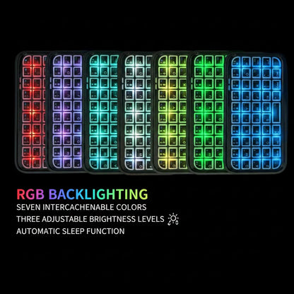 Bluetooth Wired Type-C RGB Backlit Rechargeable Keyboard For Tablets