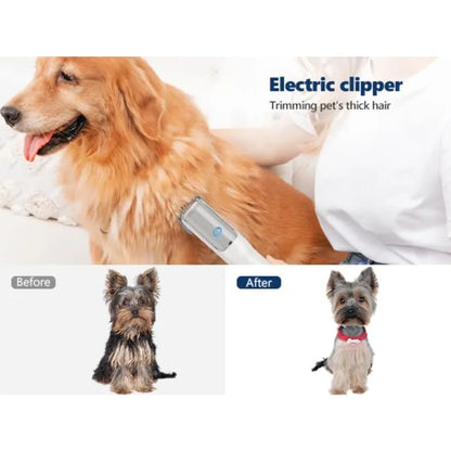 Pet Grooming Kit and Vacuum Suction 99% Pet Hair 5 In-1 Pet Grooming Kit With 2L Large Capacity Dust Cup Low Noise Dog Hair Rem