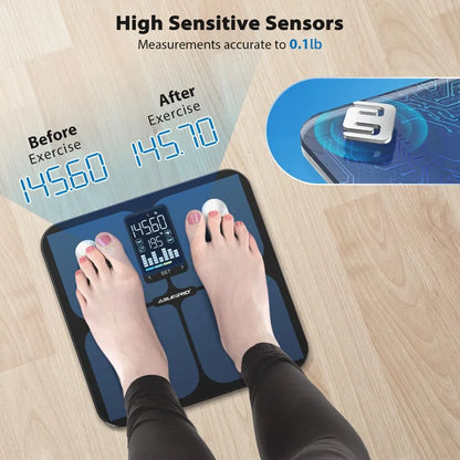 Smart Bathroom Scale With LED Display BMI And Muscle Mass