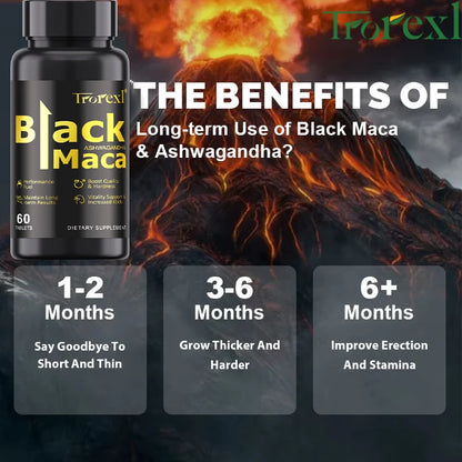 HABUMA Organic Black Maca Pills For Men Endurance And Energy