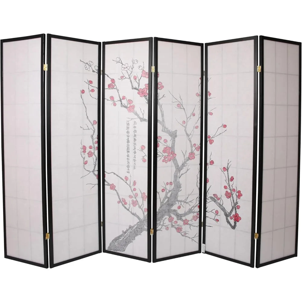 Blossom Screen 6 Panel Portable Shoji Room Divider Privacy