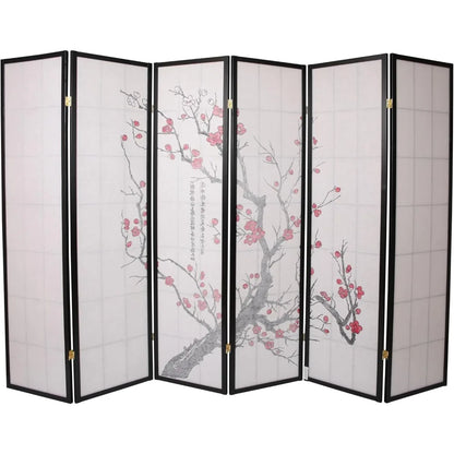 Blossom Screen 6 Panel Portable Shoji Room Divider Privacy