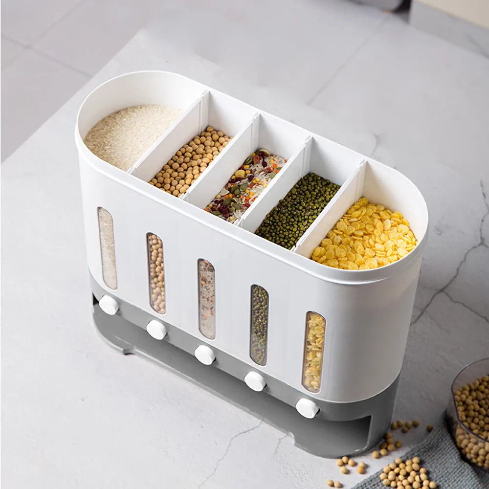 Wall Mounted Airtight Food Storage Dispenser for Cereal and Grains