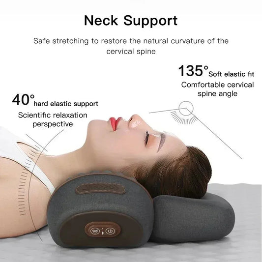 Okayso Electric Neck Massager Cervical Pillow With Heat Vibration