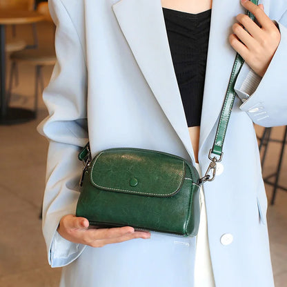 mini small genuine leather vintage bag Crossbody Bag luxury mobile phone shoulder bag  women mobile bag for women