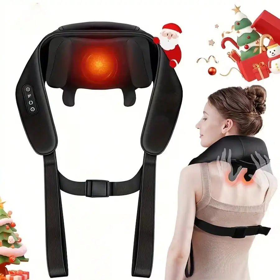 Ergonomic Neck Massager With Reversible Soft Fabric Cover