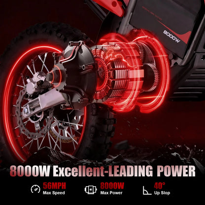 KOOZ HP131E-L Pro Electric Dirt Bike for Adults 56 MPH