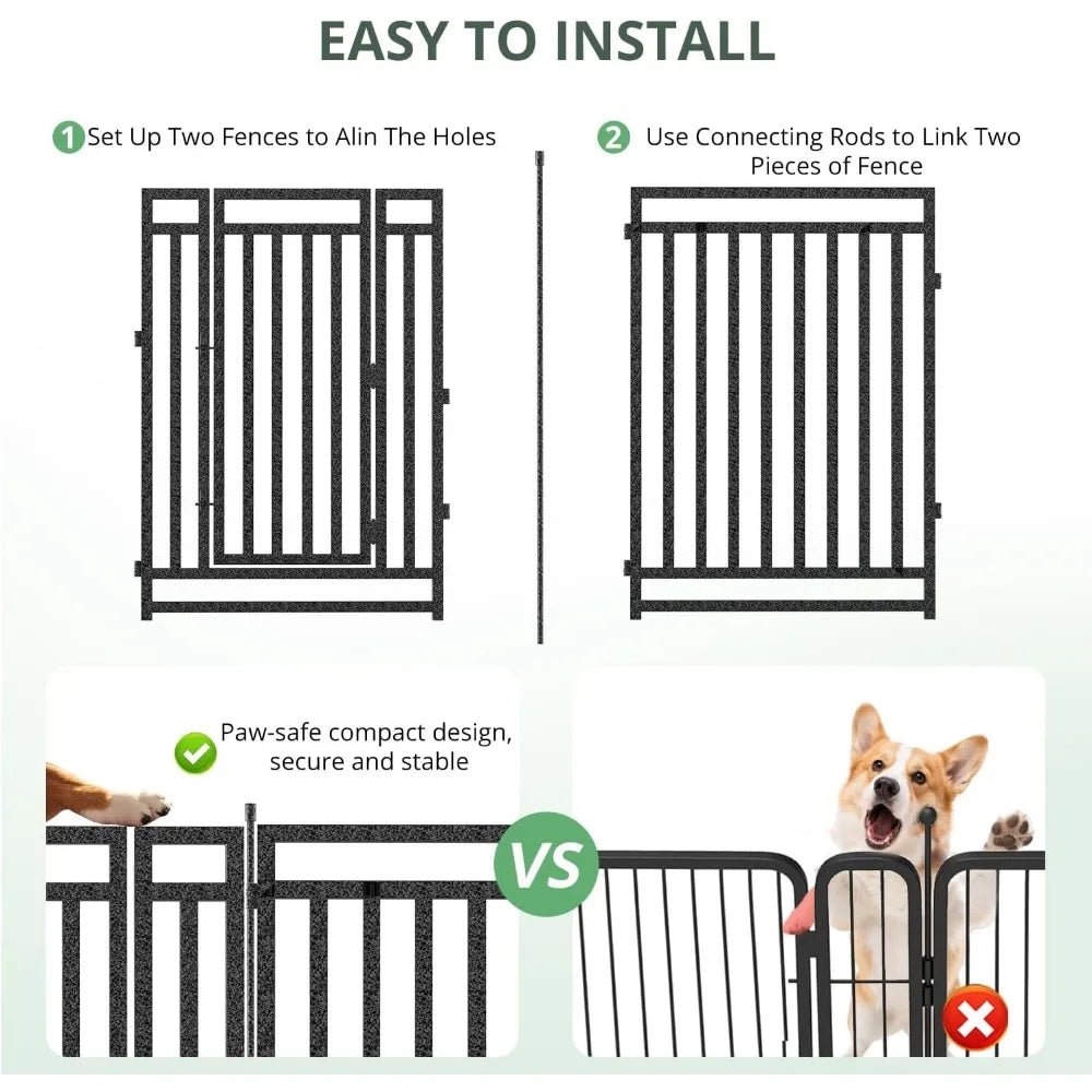 Portable Dog Playpen for Outdoor and Indoor Use with 16 Panels, 40" Height Ideal for RV and Camping