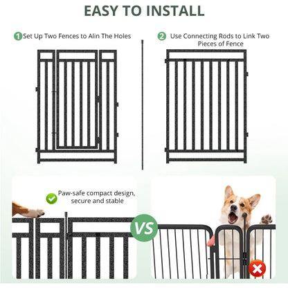 Portable Dog Playpen for Outdoor and Indoor Use with 16 Panels, 40" Height Ideal for RV and Camping