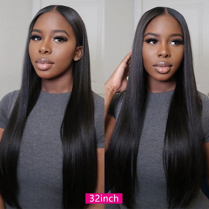 30 40inch Straight Human Hair Bundles with 5x5/6x6 Closure Brazilian Raw Bundles 100%Human Hair 13x4 Frontal Closure And Bundles