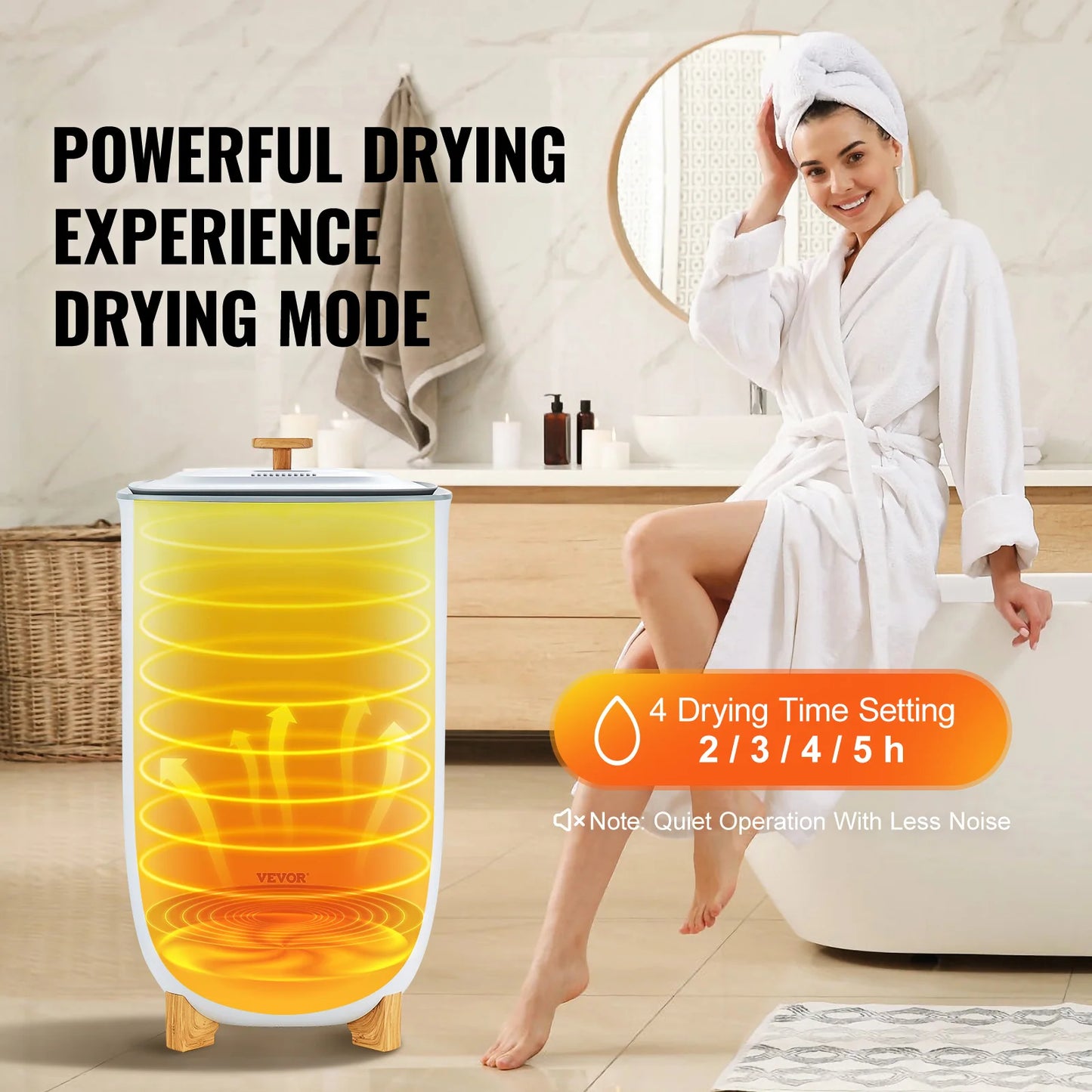 SucceBuy Towel Warmer With LED Screen For Bathroom Drying