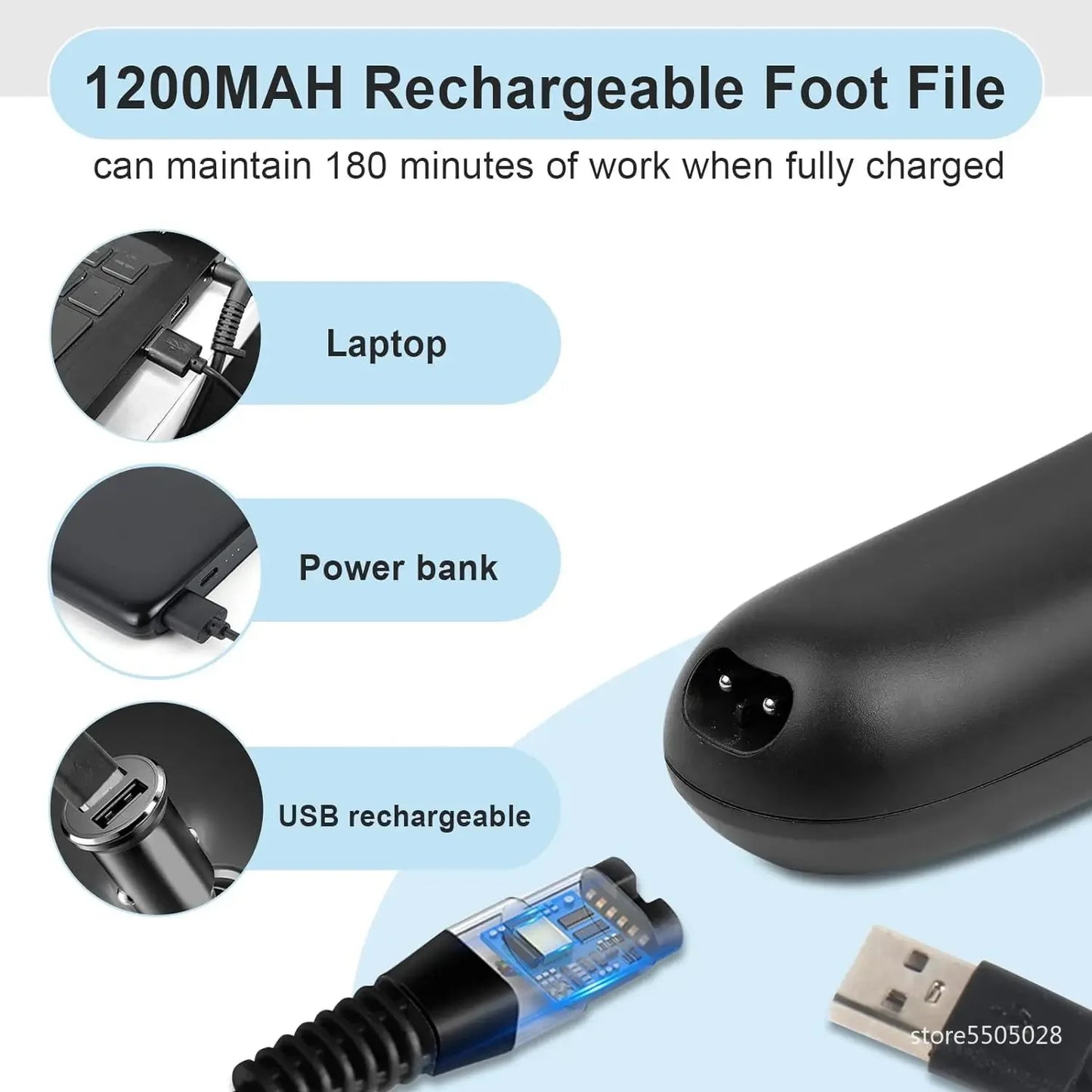 Haoyunma Professional Electric Callus Remover Foot File