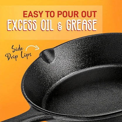 DIAMRI Cast Iron Skillet Set Nonstick Heavy Duty Pans
