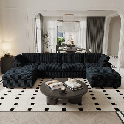 Sdorens Modular Sectional Sofa U Shaped Couch With Ottoman