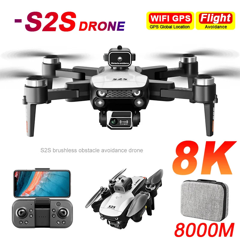 Vesmatity Mini Drone With 4K Camera Obstacle Avoidance Foldable Quadcopter