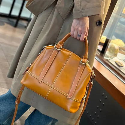 Luxury Designer Women's Bag High Quality Genuine Leather Shoulder Bag Woman Handbag Vintage Cow Leather Female Crossbody Bags