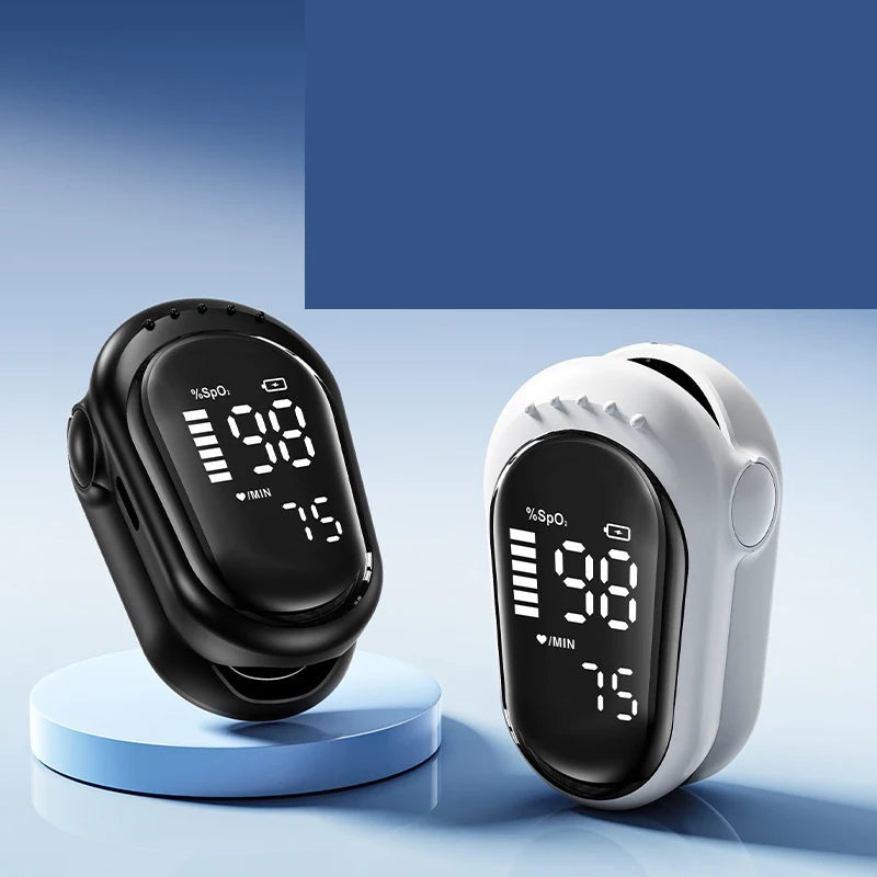 Rechargeable Oximeter Fingertip Pulse Oximeter Blood Oxygen Saturation Monitor Digital LED Display Child High Definition Large Screen One Click Measurement Automatic Shutdown