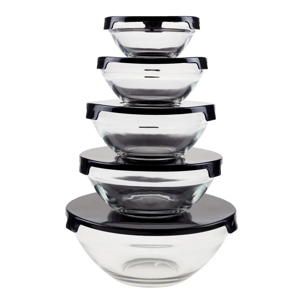 Glass Storage Containers With Snap Lids Mixing Bowls