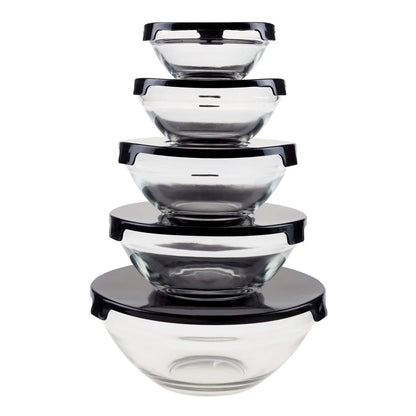 Glass Storage Containers With Snap Lids Mixing Bowls