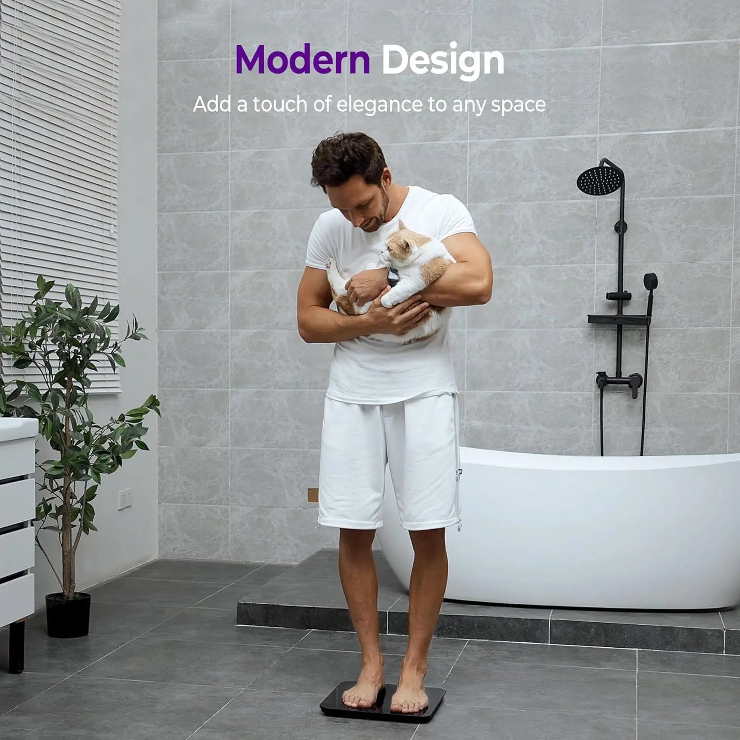 Digital Bathroom Scale With Large LED Display 450 Lb Capacity