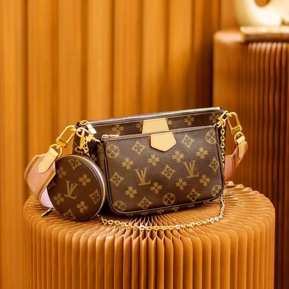 Top Designer Handbag Shoulder Chain Bag Clutch Fap Totes Bags Waet Check Veour Thread C Purse Doube Letters Soid Hasp Waist Square