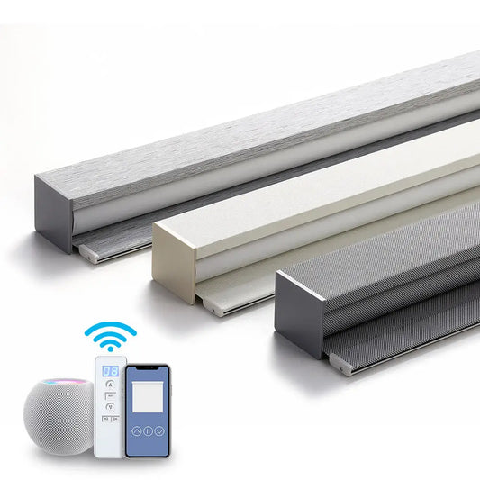 Polyester Wireless Zigbee Smart Window Shade Motorized Roller Blind Kitchen