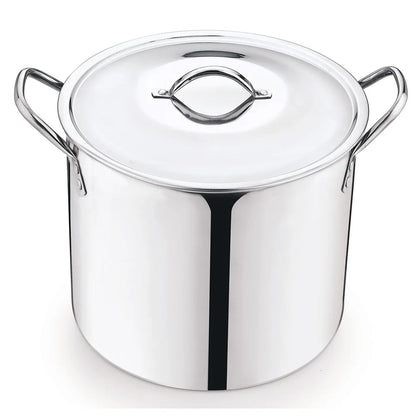 12 Quart Stainless Steel Stock Pot Heavy Duty Cooking Pot with Stay Cool Handles Soup Stew and Stock Preparation