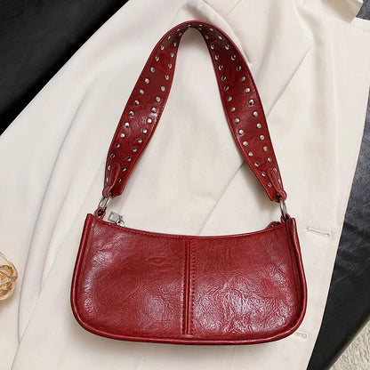 Women Retro Shoulder Bag Adjustable Strap Underarm Satchel Bag Casual Vintage Armpit Bag Crossbody Sling Bag Girl Stylish Purse