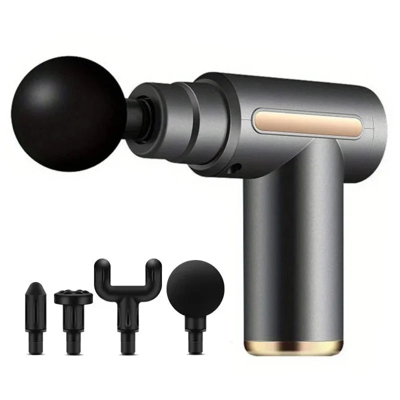 OREADEX Mini Fascia Massage Gun Electric Massager With 4 Replaceable Heads For Body Relaxation