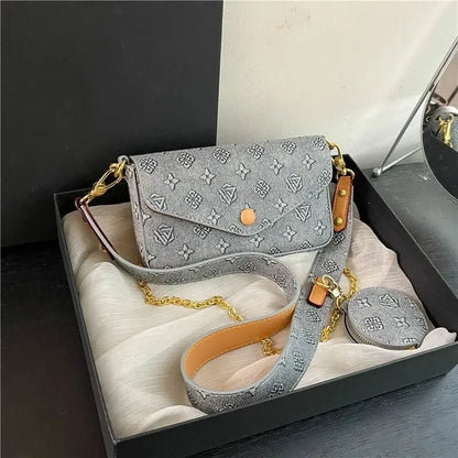 WKwk Luxurious Handbags, High-quality Shoulder Homeless Women's Bag Wallets, Metal Bags, Designer Bags