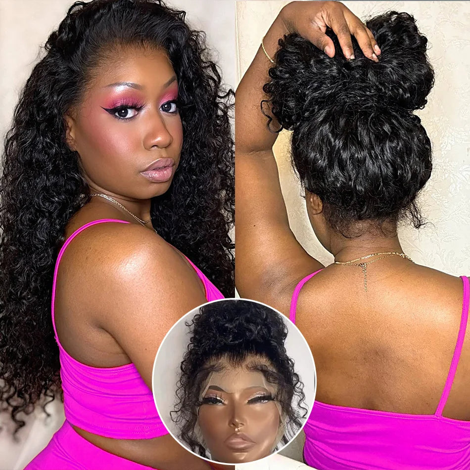 Smilegirl Deep Wave 360 Full Lace Wig Curly Human Hair