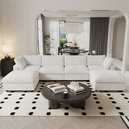 Sdorens Modular Sectional Sofa U Shaped Couch With Ottoman