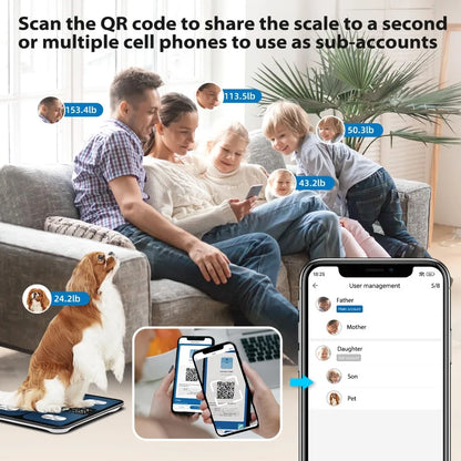 Smart Bathroom Scale With LED Display BMI And Muscle Mass