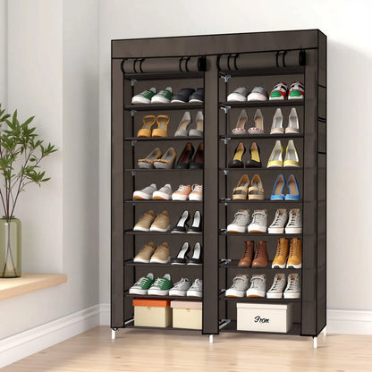 Shoe Rack 32 Pair Heavy Duty 10 Tier Double Organizer