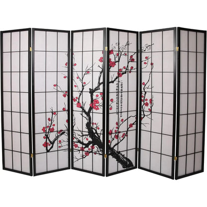 Blossom Screen 6 Panel Portable Shoji Room Divider Privacy