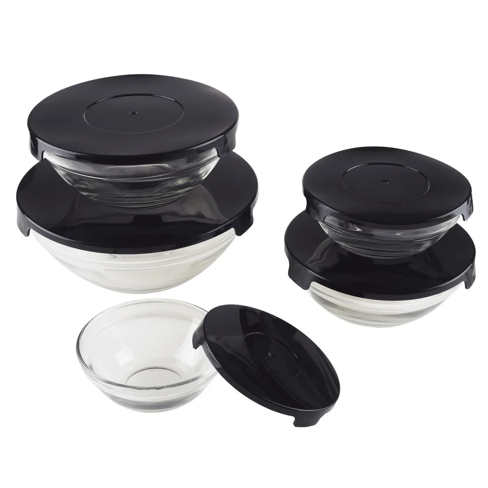 Glass Storage Containers With Snap Lids Mixing Bowls