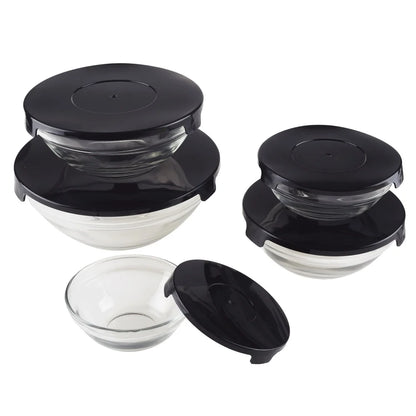 Glass Storage Containers With Snap Lids Mixing Bowls