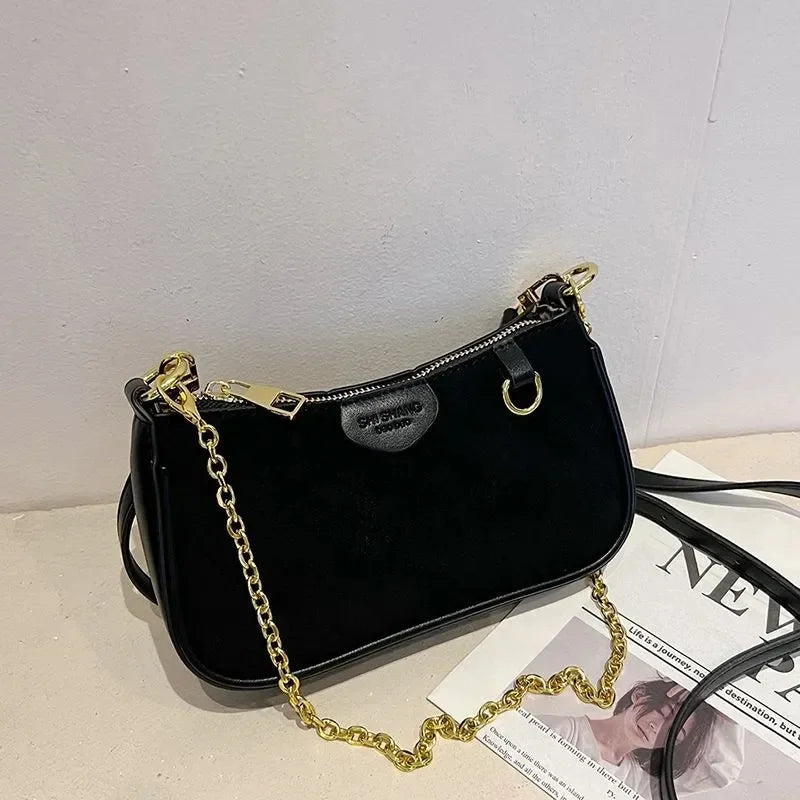 WKwk Luxurious Handbags, High-quality Shoulder Homeless Women's Bag Wallets, Metal Bags, Designer Bags