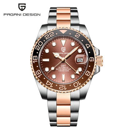 PAGANI DESIGN PD1662 Ceramic Bezel Sapphire Glass Automatic GMT Watch