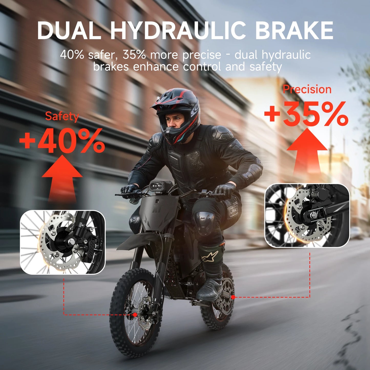 QRONGE X1 Spark Dirt Bike 4500W Peak 60 Mile Range