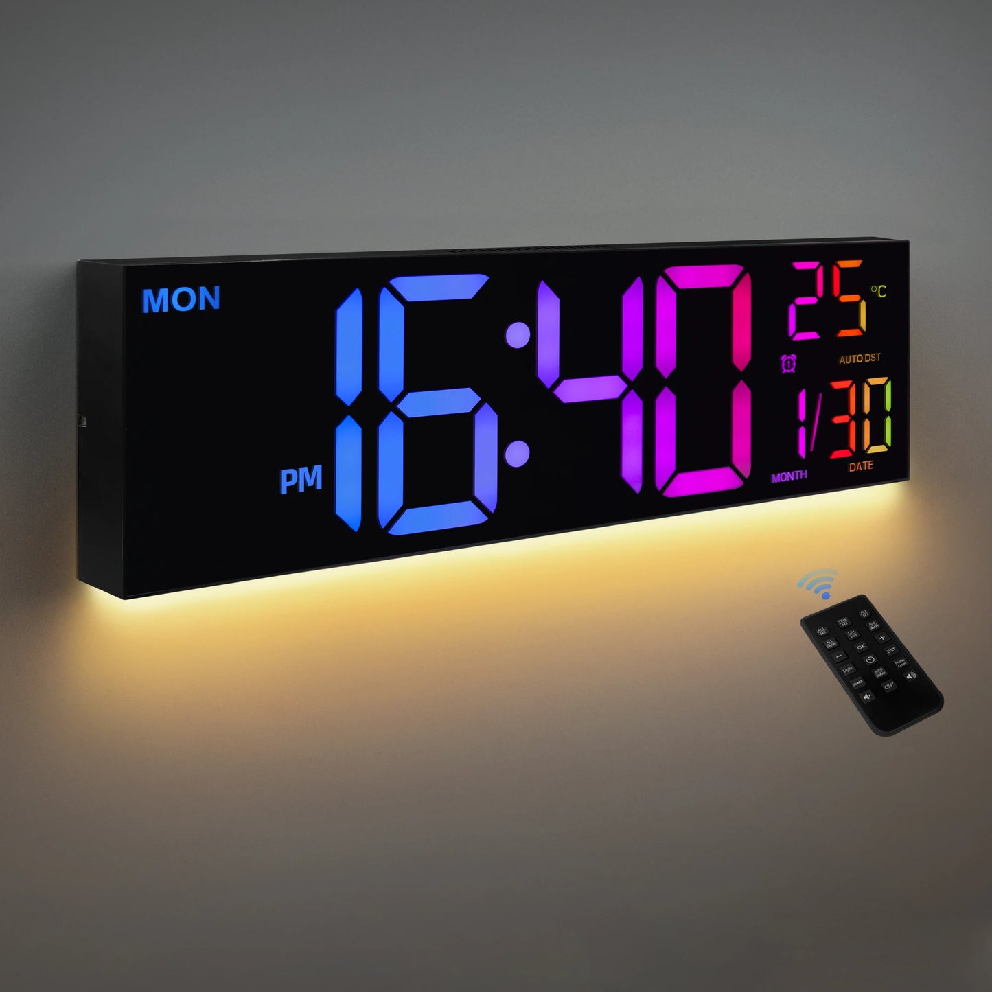 Hign-concerned Digital Wall Clock With LED Display