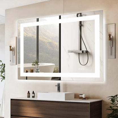 JHK LED Vanity Mirror Memory Function Front and Backlit