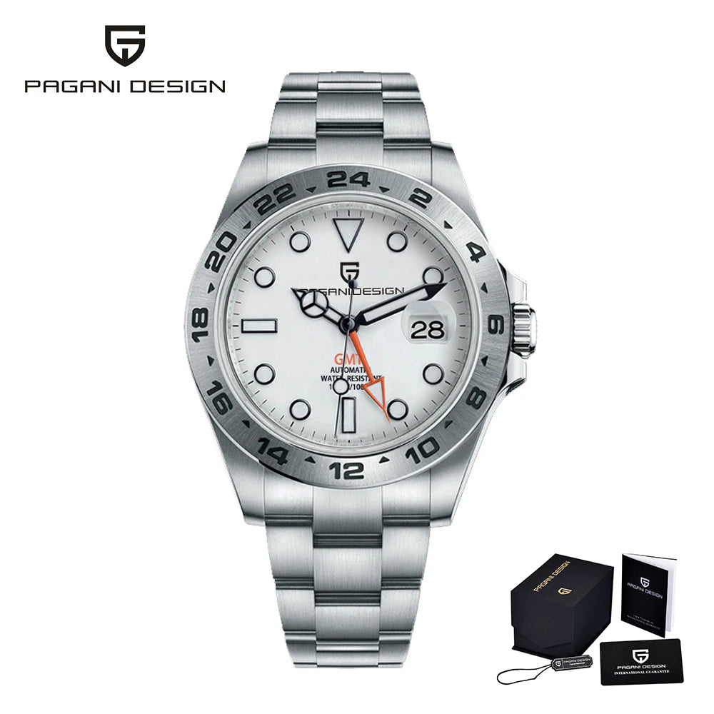 PAGANI Design GMT Automatic Stainless Steel Watch for Men