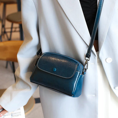 mini small genuine leather vintage bag Crossbody Bag luxury mobile phone shoulder bag  women mobile bag for women