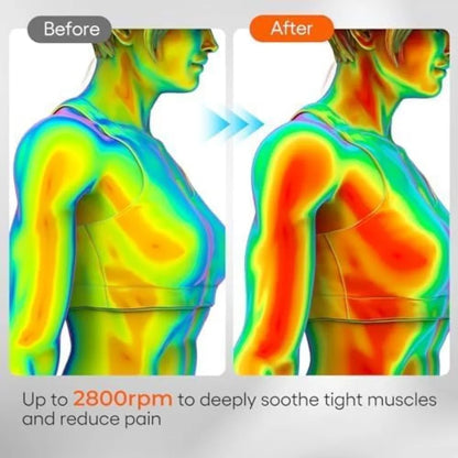 Massage Gun Deep Tissue with Extended Handle for Enhanced Relief: Revolutionary UShaped Design Ideal for Neck Shoulder and Leg