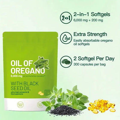 Quit Mood Oil Of Oregano With Black Seed Oil Capsules