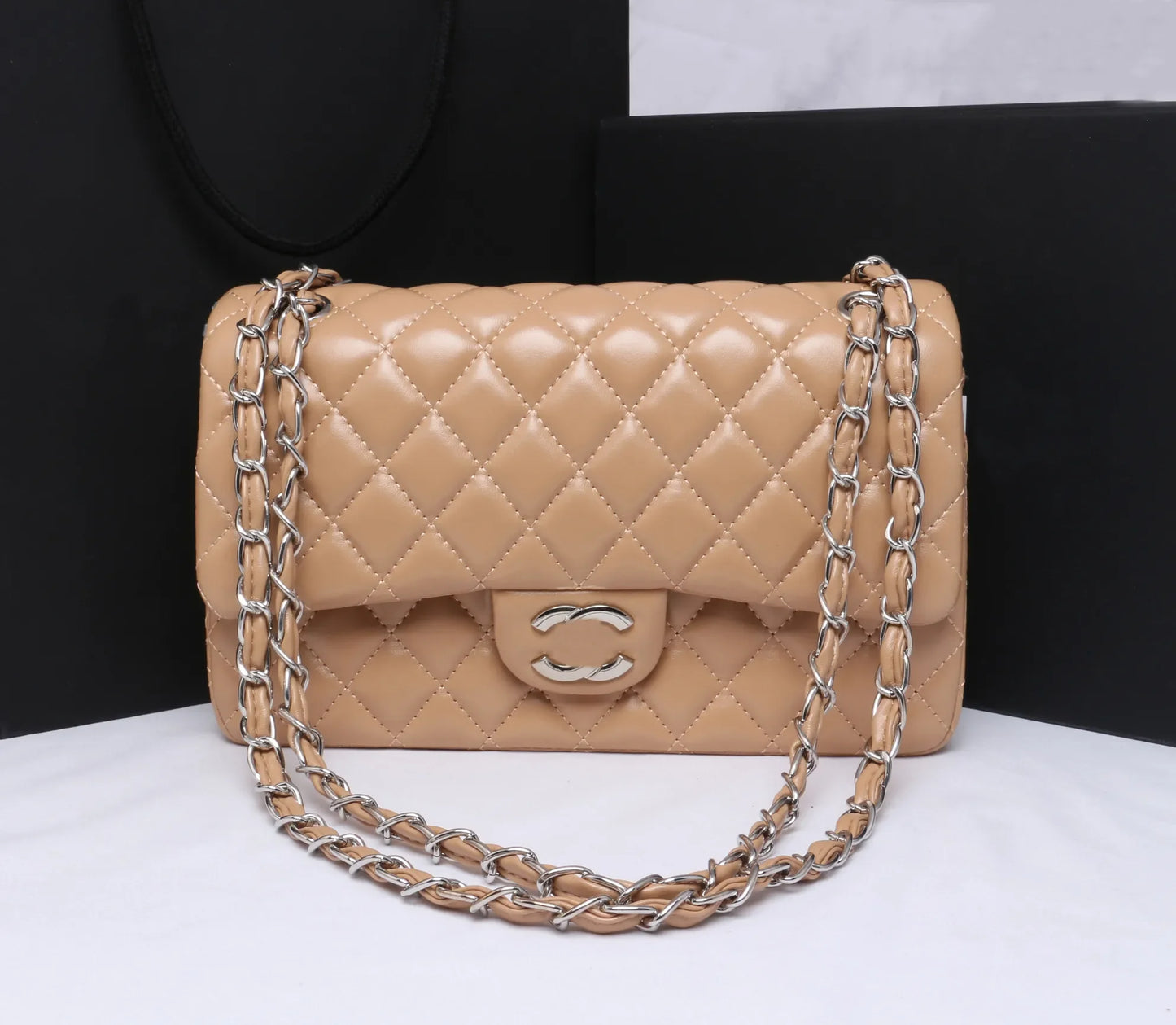 Top Designer Handbag Shoulder Chain Bag Clutch Fap Totes Bags Waet Check Veour Thread C Purse Doube Letters Soid Hasp Waist Square