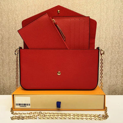 Original Quality 3pcs set Luxurys Designers Bags Purse Woman Fashion Monogrames Multi Pochette Felicie Chain Crossbody Shoulder
